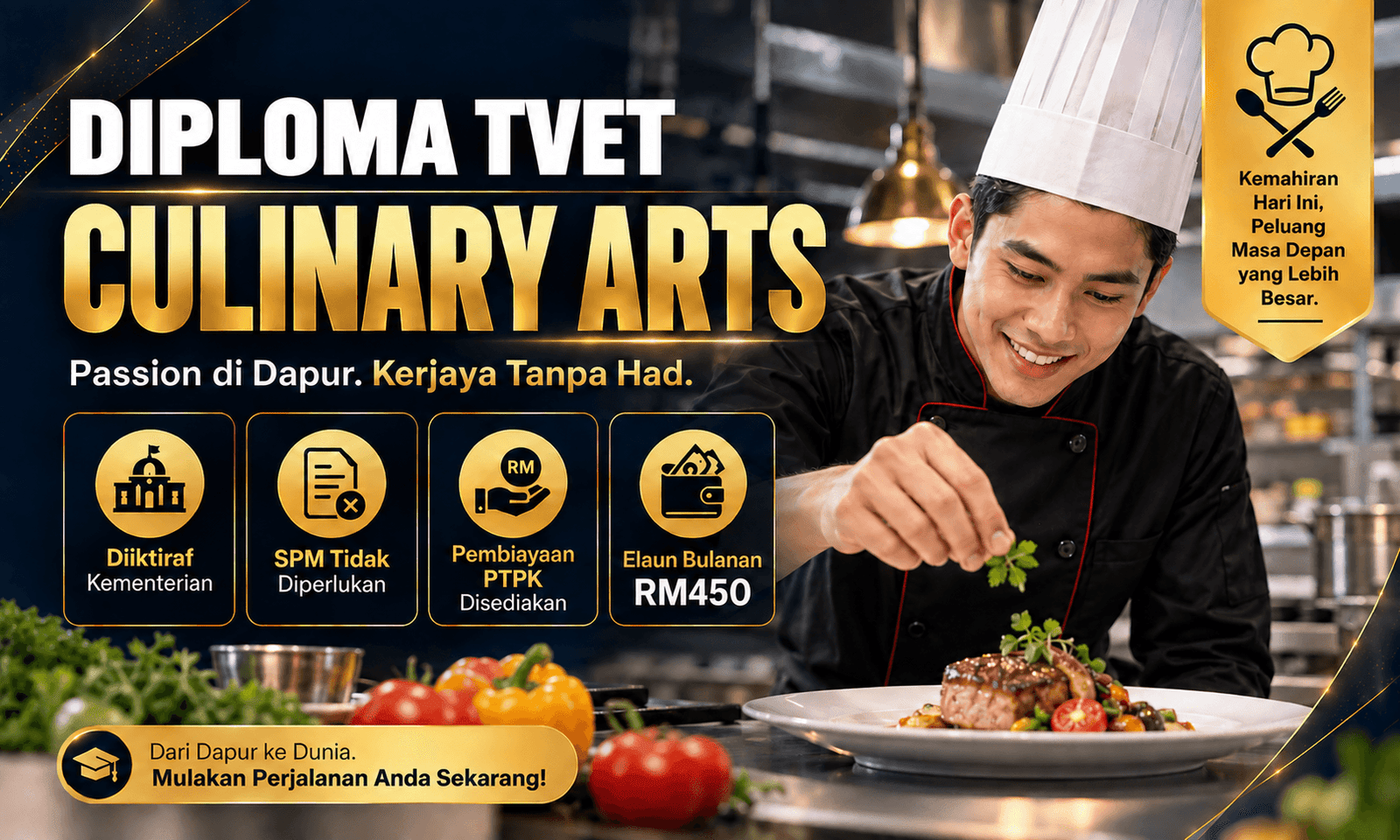 diploma kemahiran tvet culinary arts